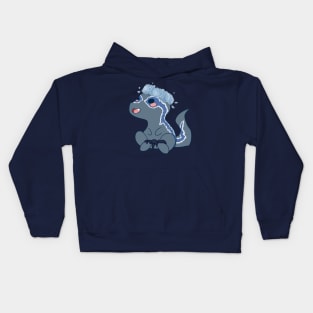 Chibi Blue with Blue Flowers Kids Hoodie